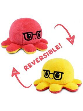 plush teeturtle 2021 reversible nerdy octopus with glasses (W6675)